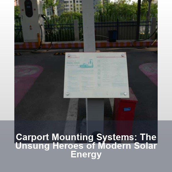 Carport Mounting Systems: The Unsung Heroes of Modern Solar Energy